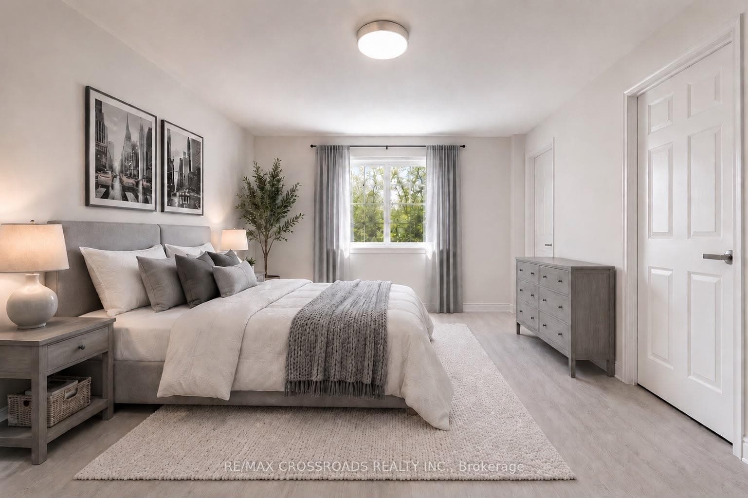 Virtual Staged Primary Bedroom