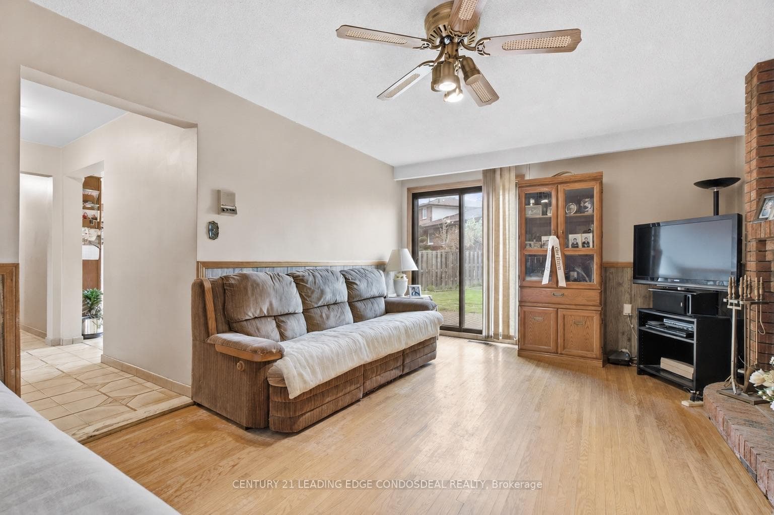Family room walkout to backyard