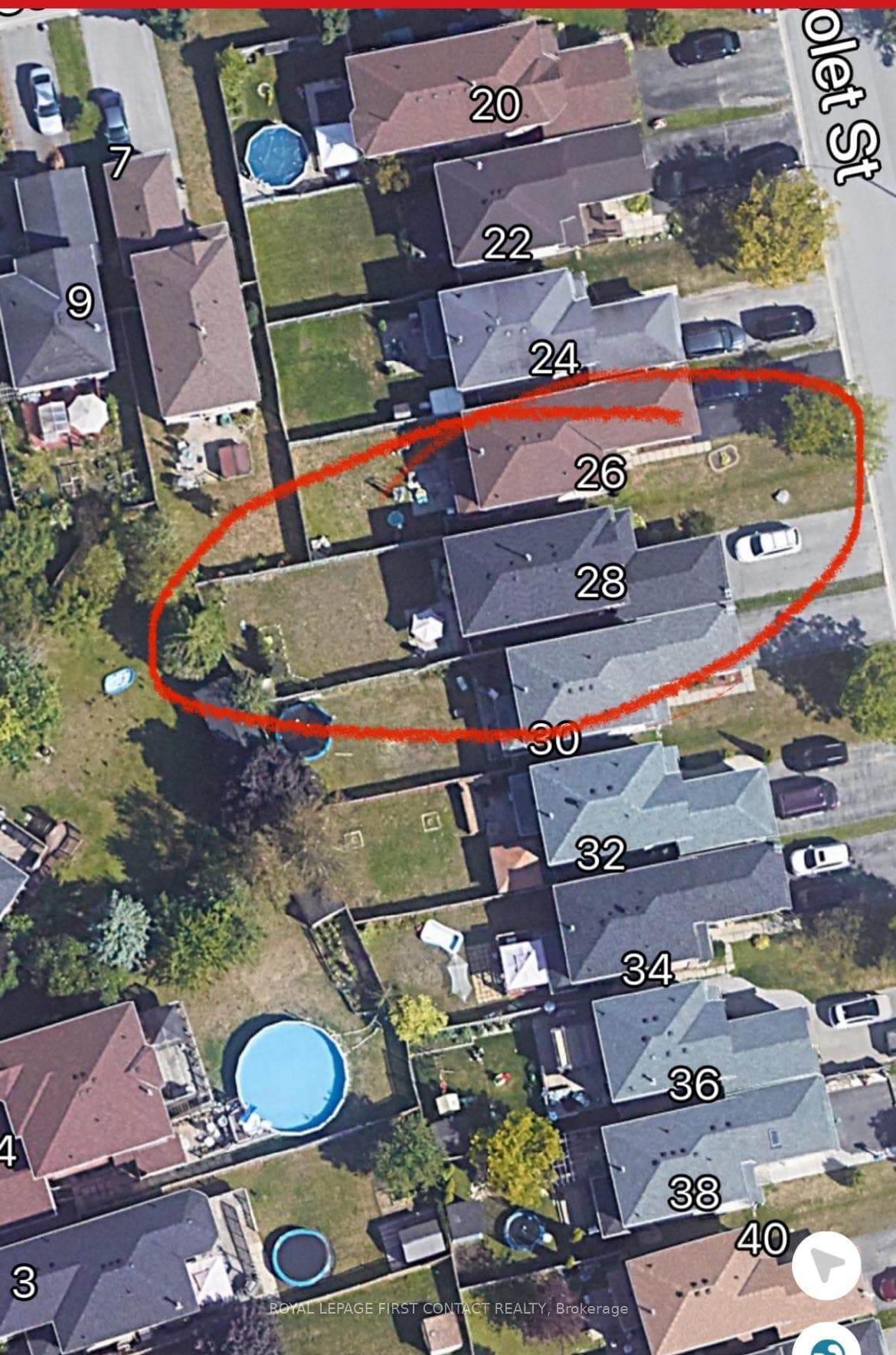 aerial street shot