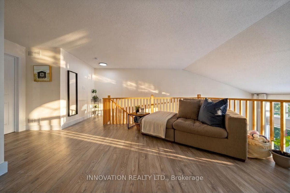 Loft with the sunset shining in