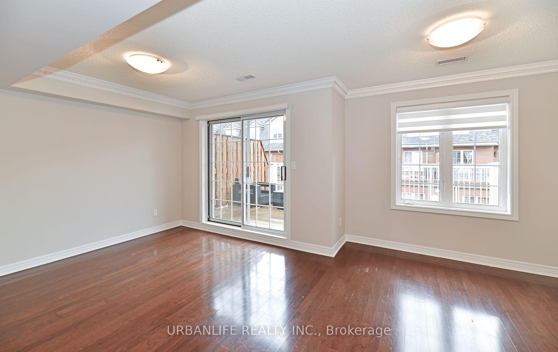 Large Family Room with walk out to deck