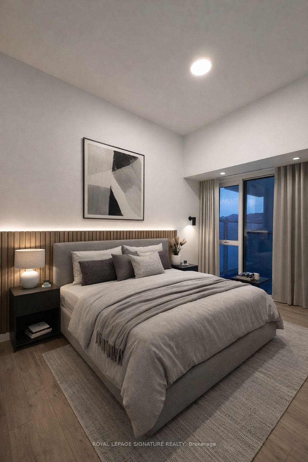 Virtually staged bedroom