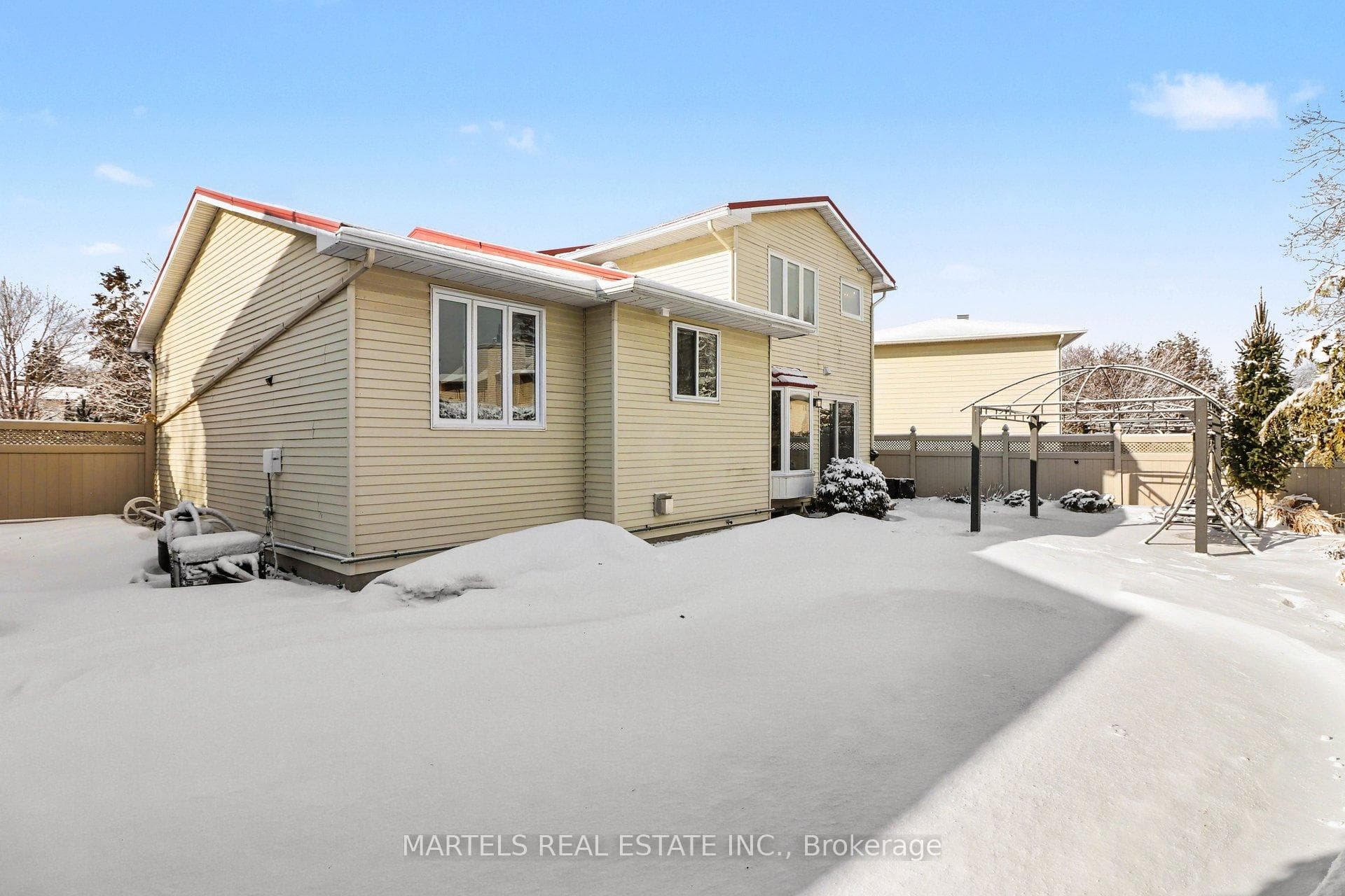 Oasis yard with heated saltwater inground pool