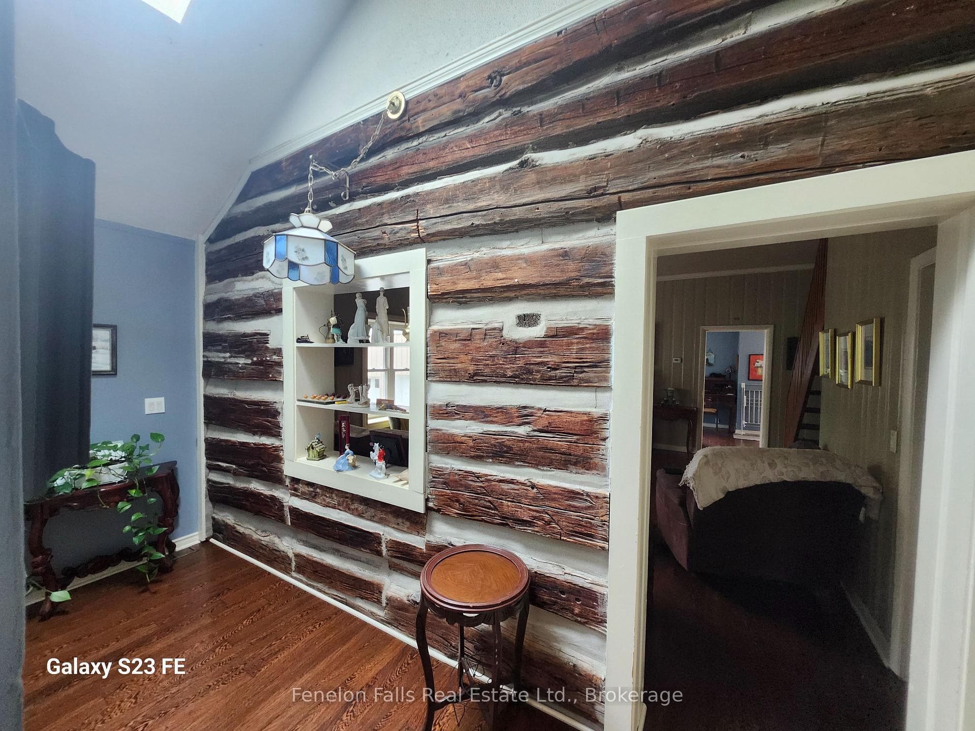 Restored log wall