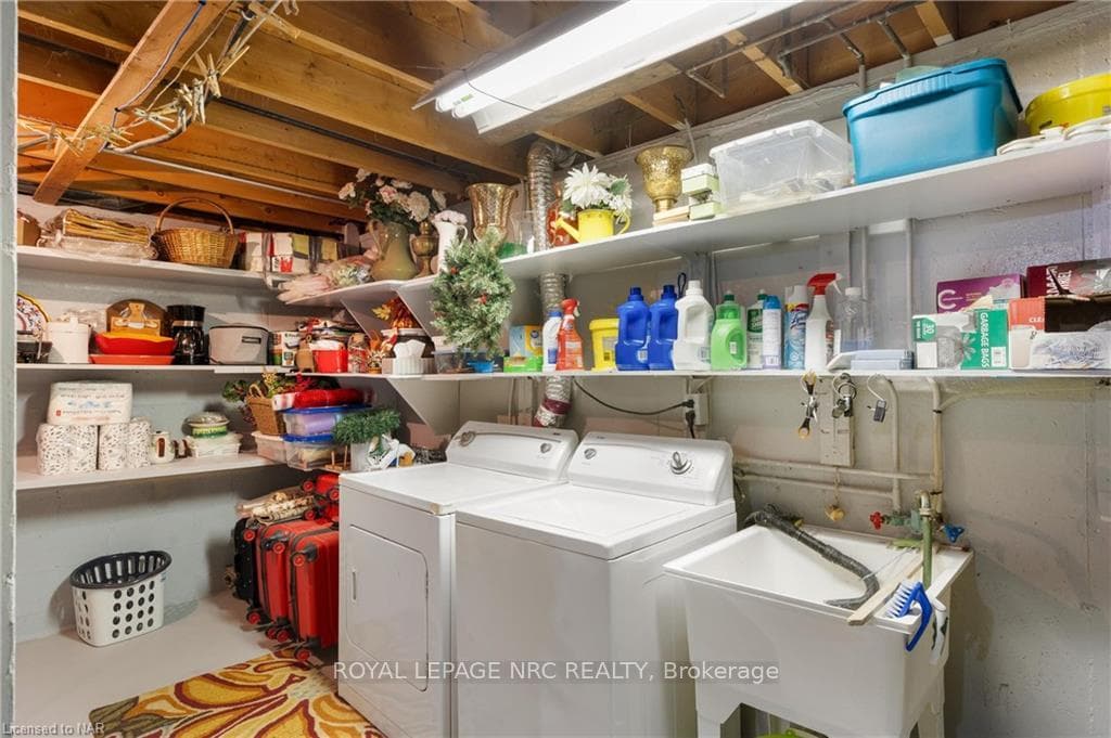 Laundry room and storage.