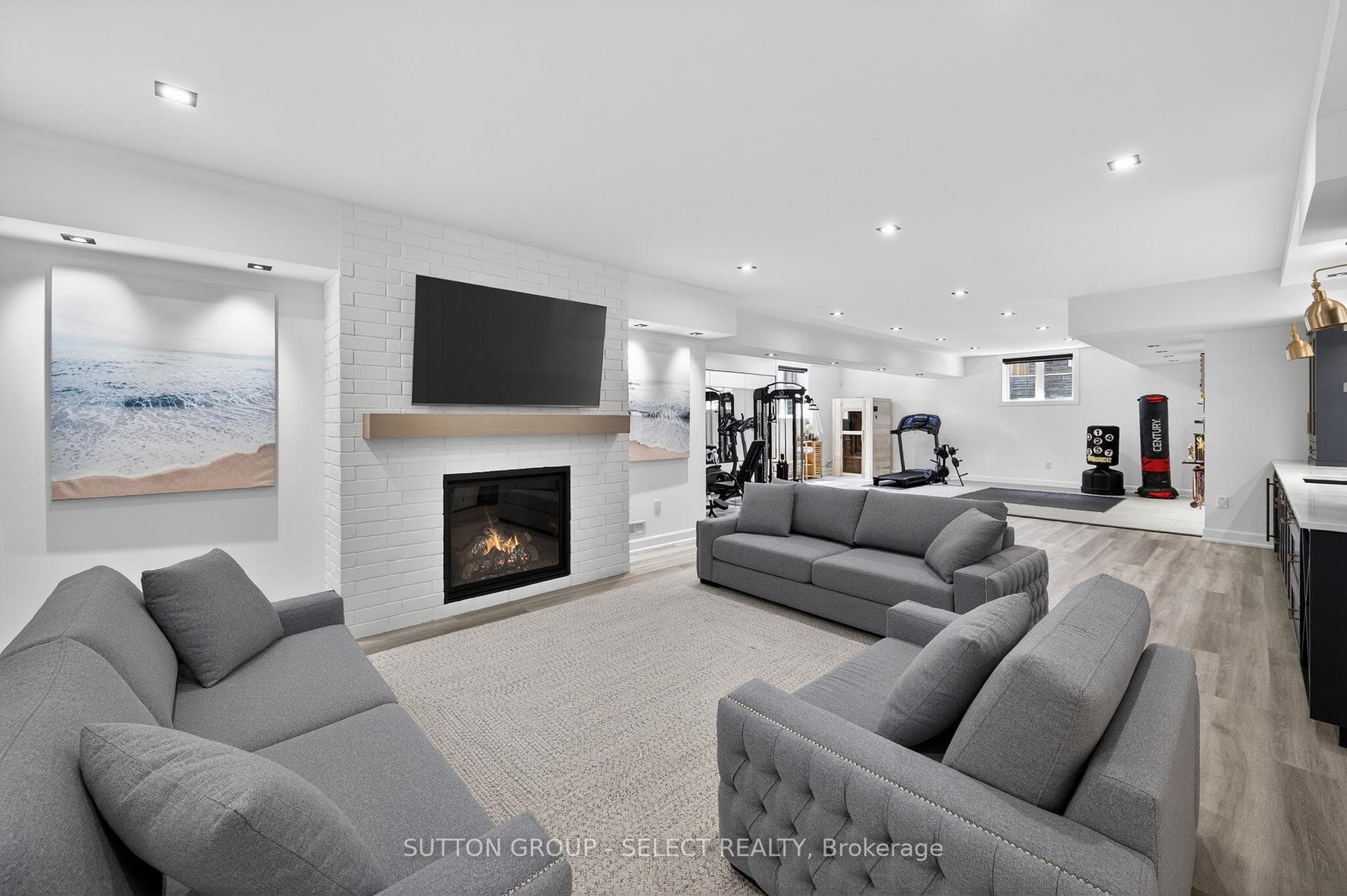 Lower family with fireplace
