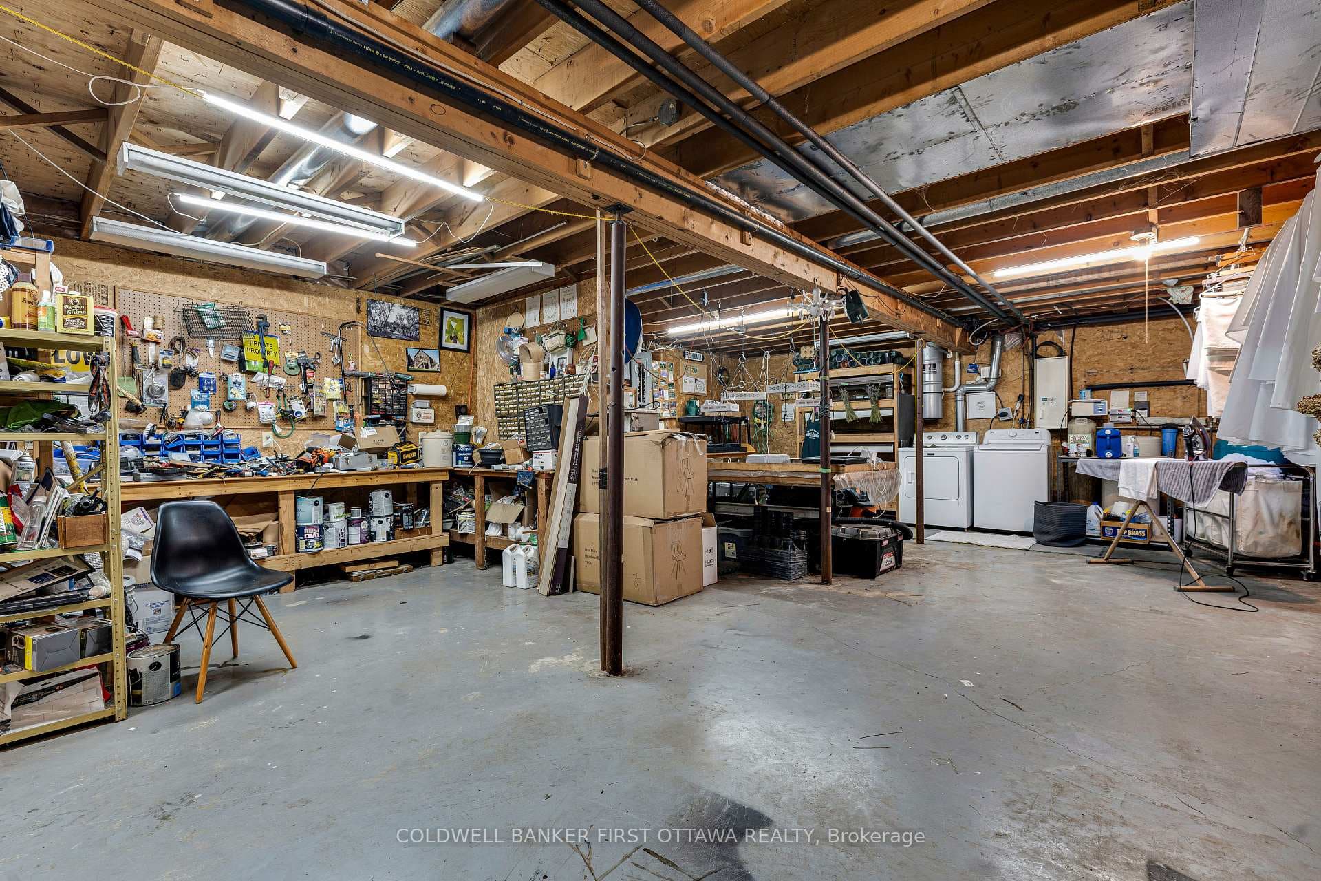 Lower Level - storage & workspace