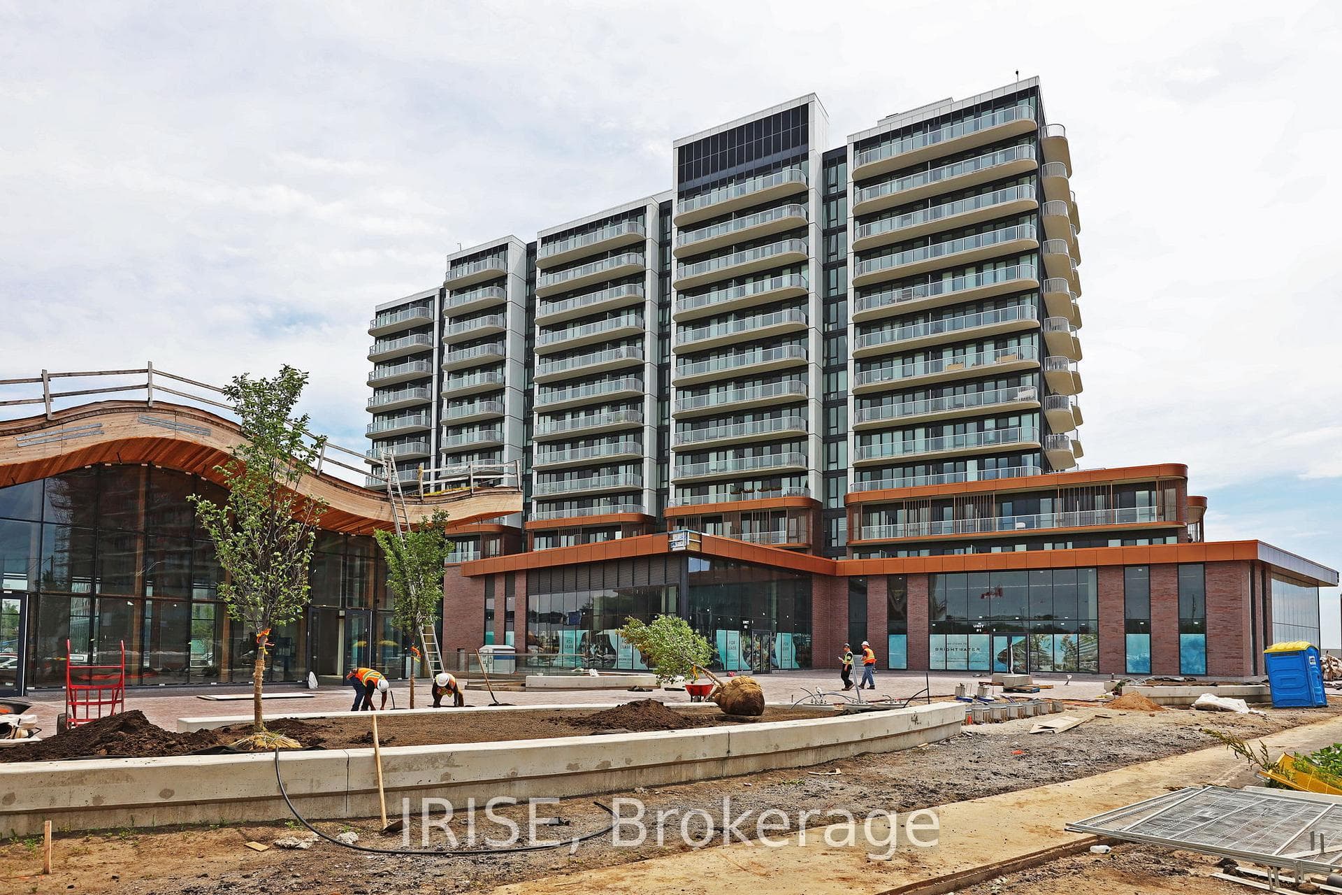 Modern high-rise with high end retail