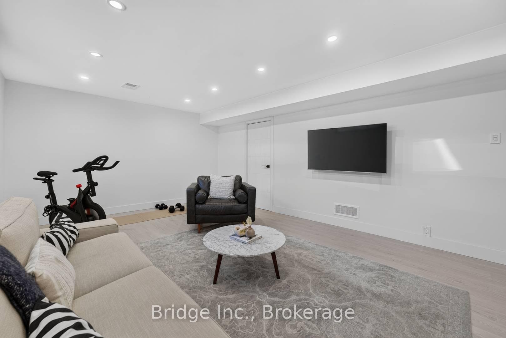 Basement Recreational Rec Room with Window