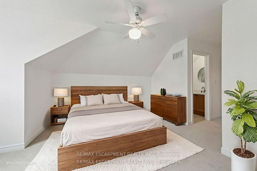 Loft Level bedroom virtually staged