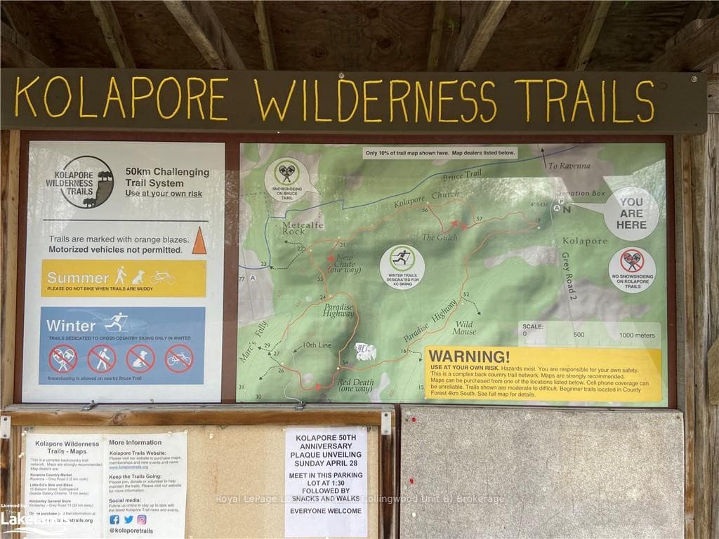 Kolapore Wilderness trails just up the road.