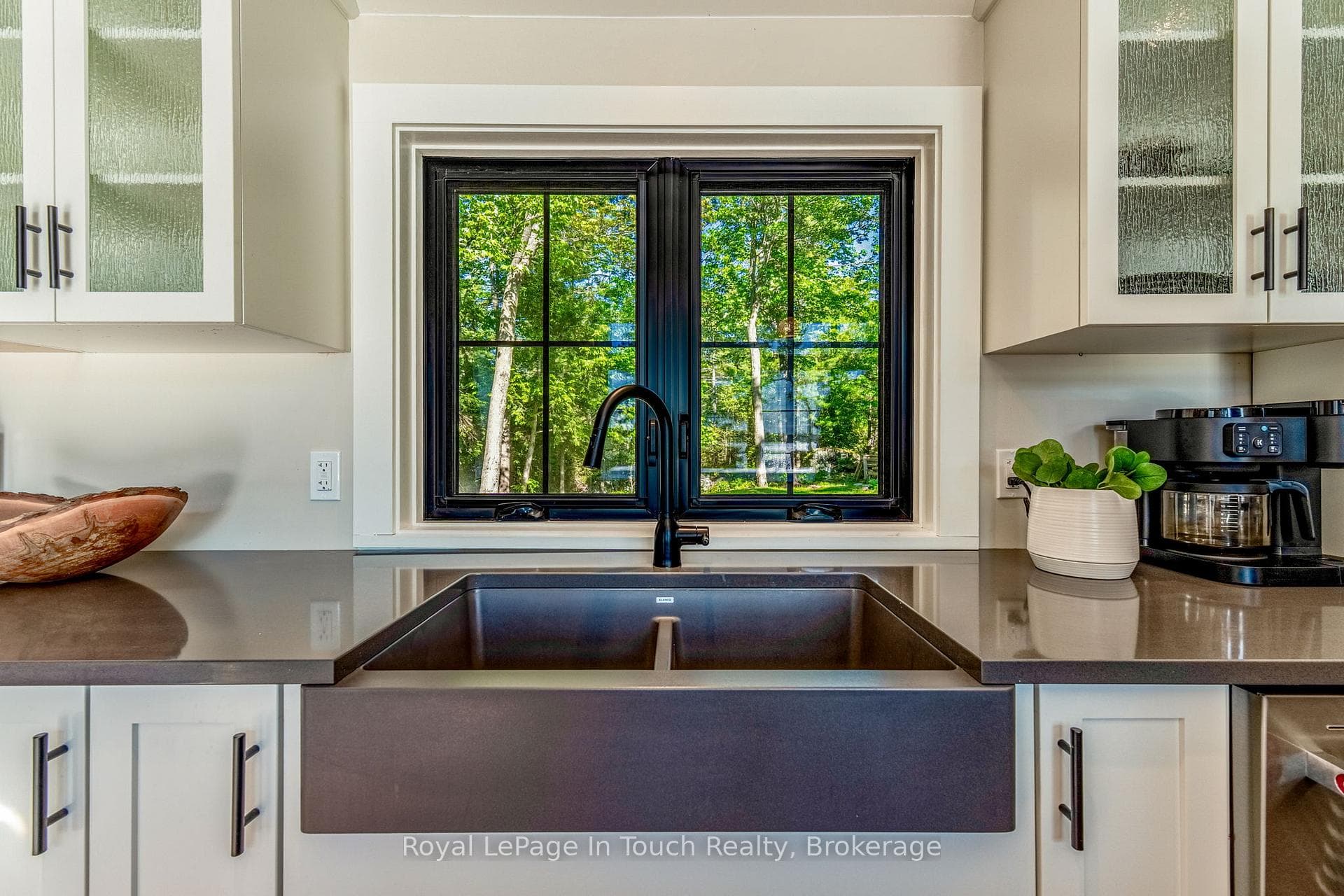 Serene view from kitchen sink