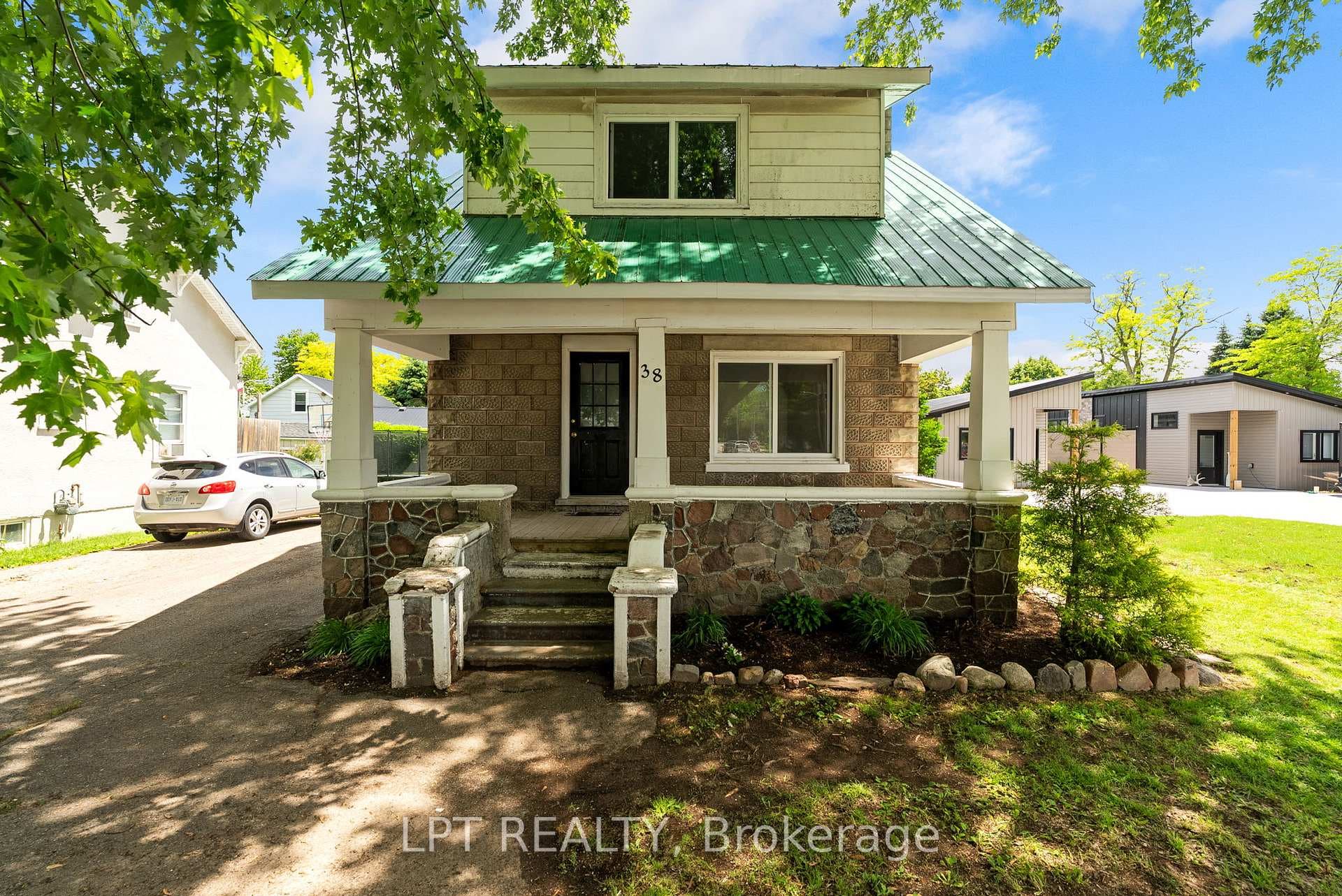 What a nice sized covered front porch.