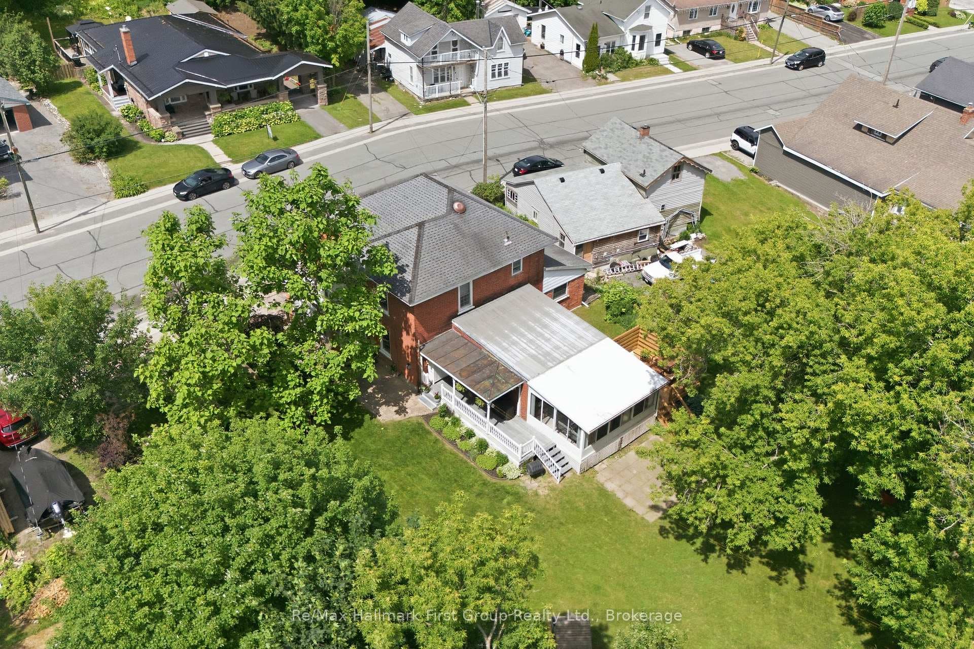 Overhead View of Private Backyard