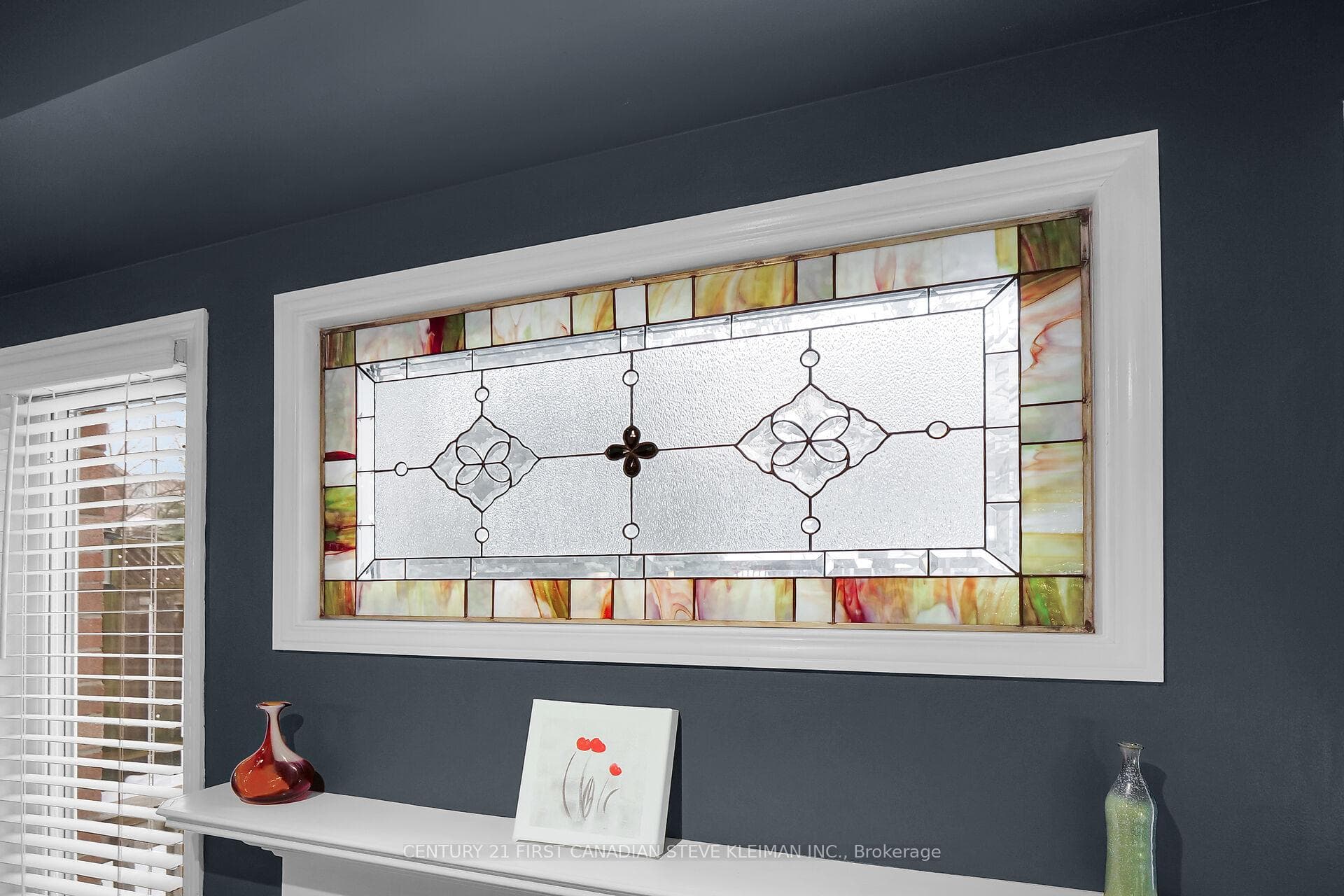 Above fireplace window (stunning)