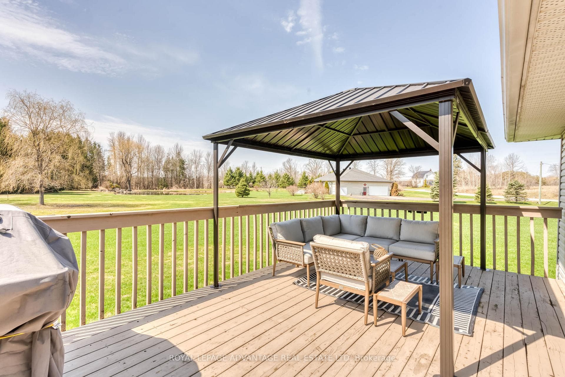 View to Deck + Gazebo, Off the Kitchen ...