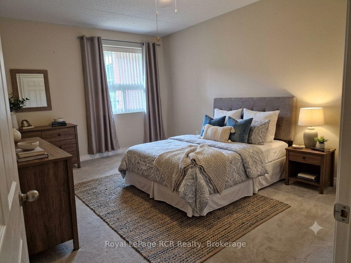 Primary bedroom, virtually staged