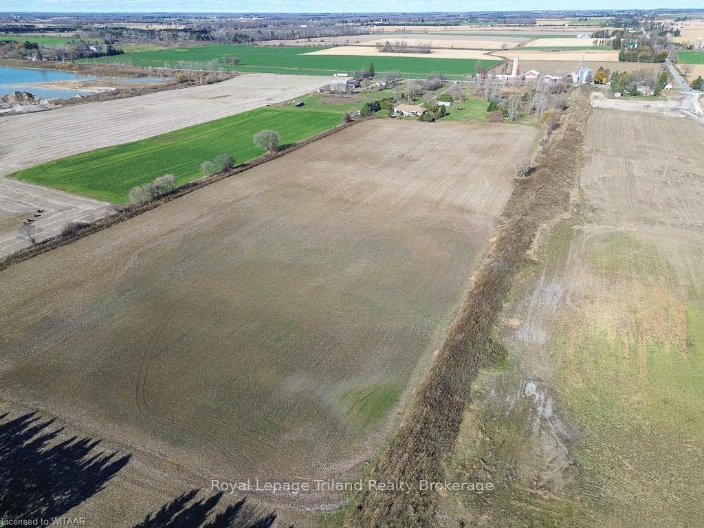 Aerial view from south end of property looking nor