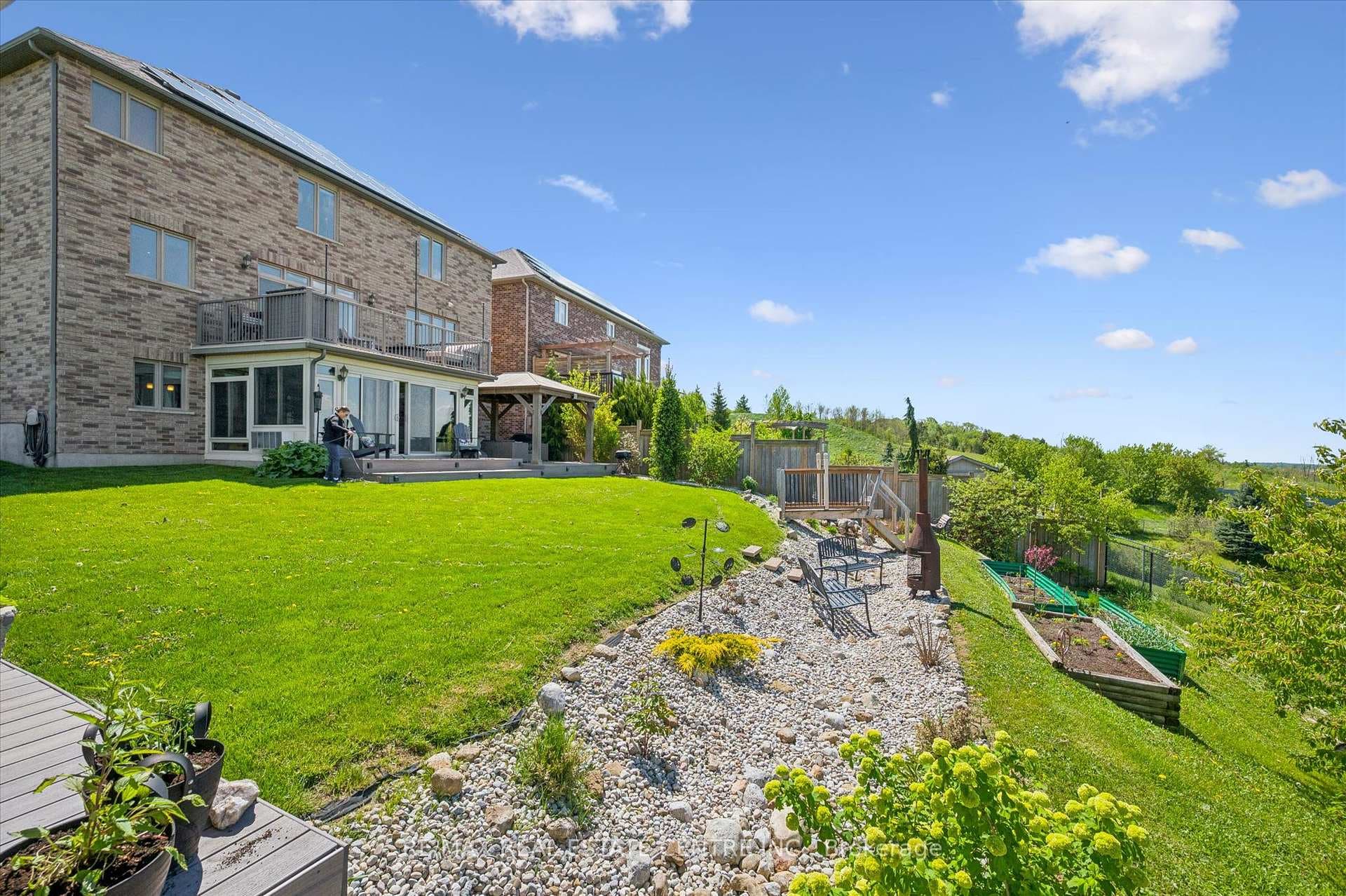 Landscaped yard