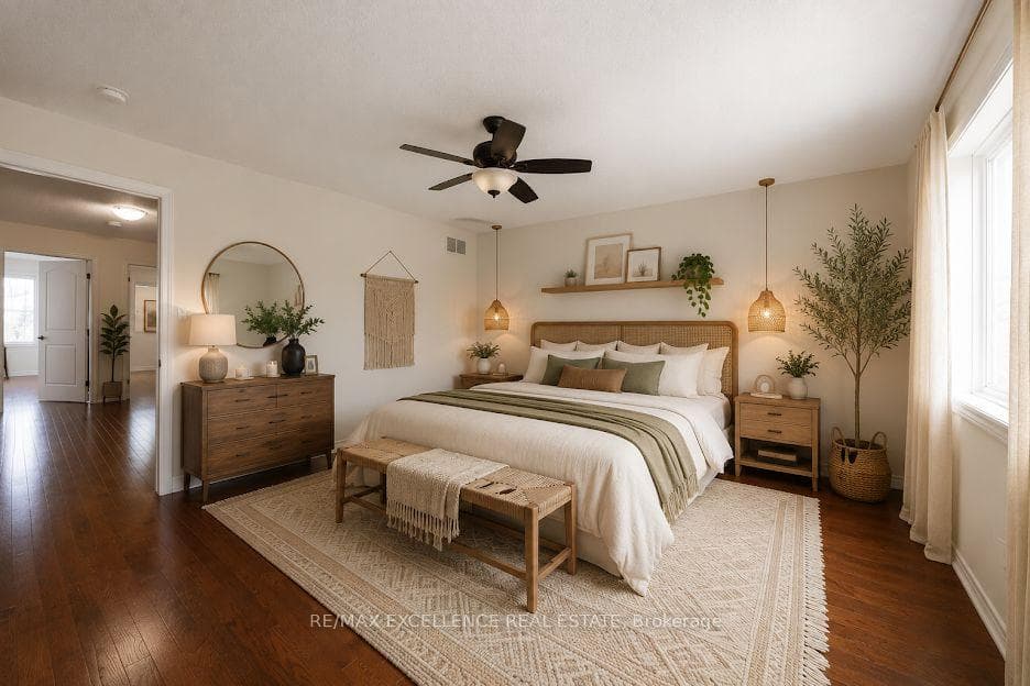 Virtually Staged Master Bedroom