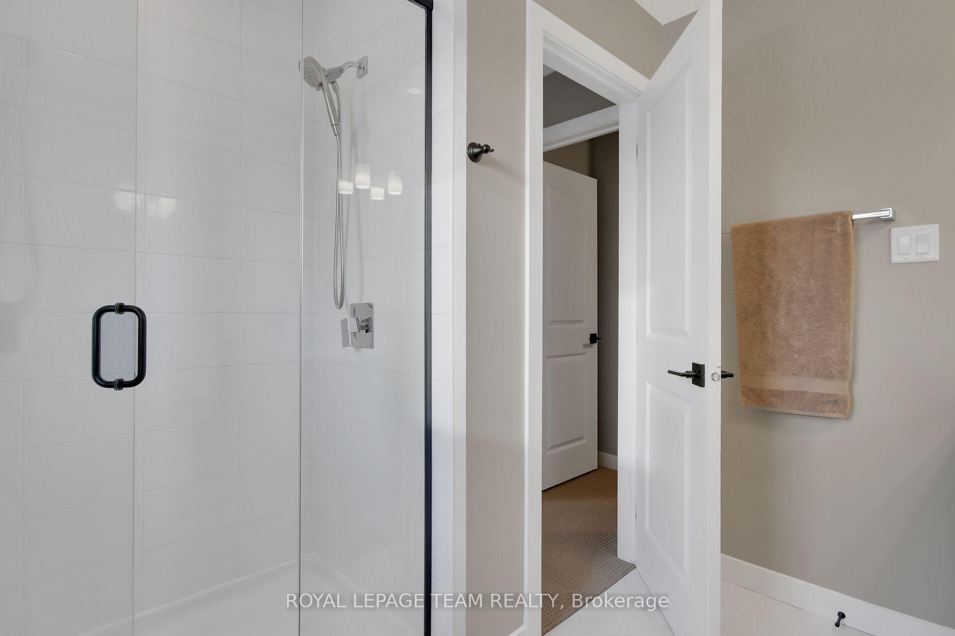 Custom glass shower in ensuite