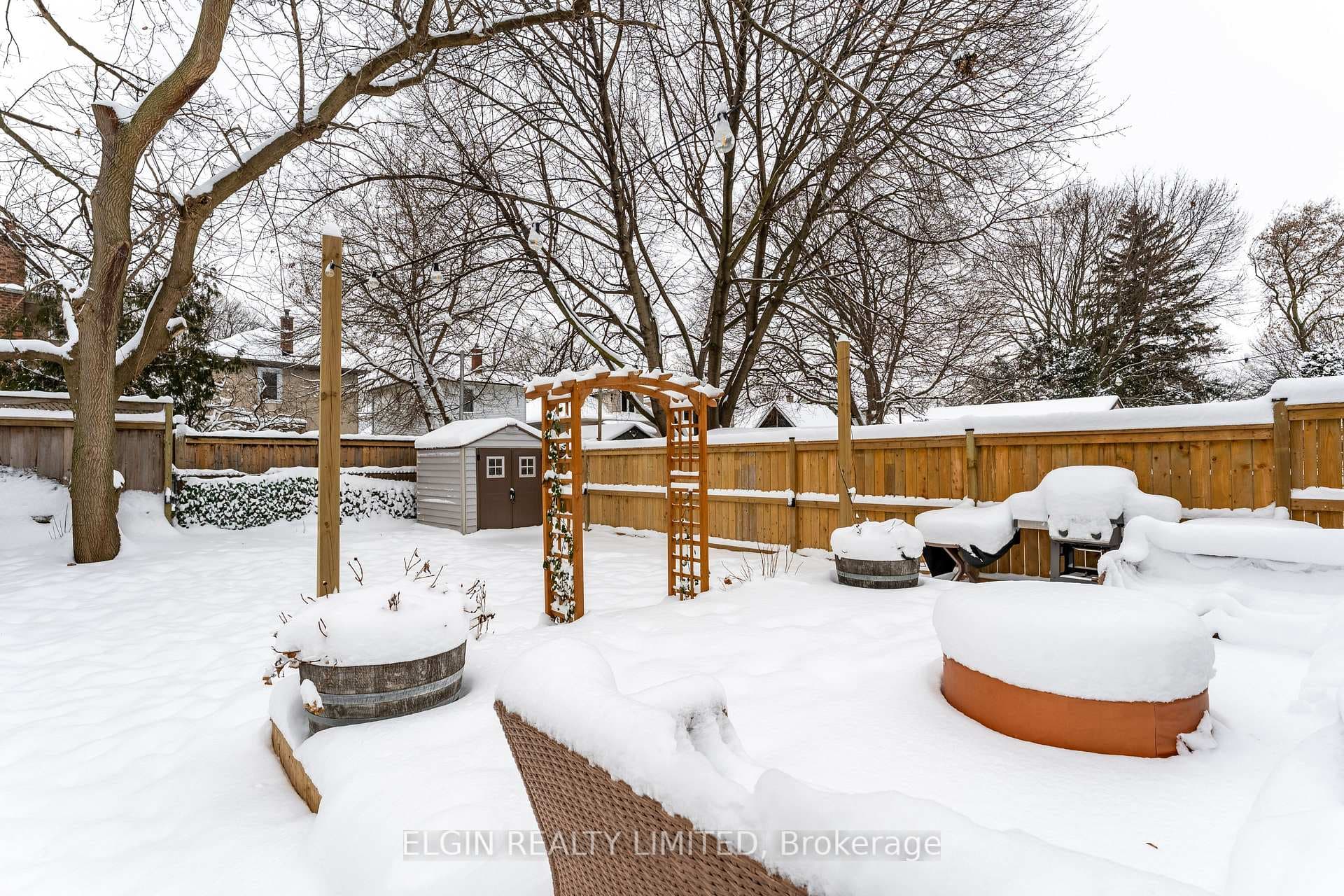 Privacy fenced backyard
