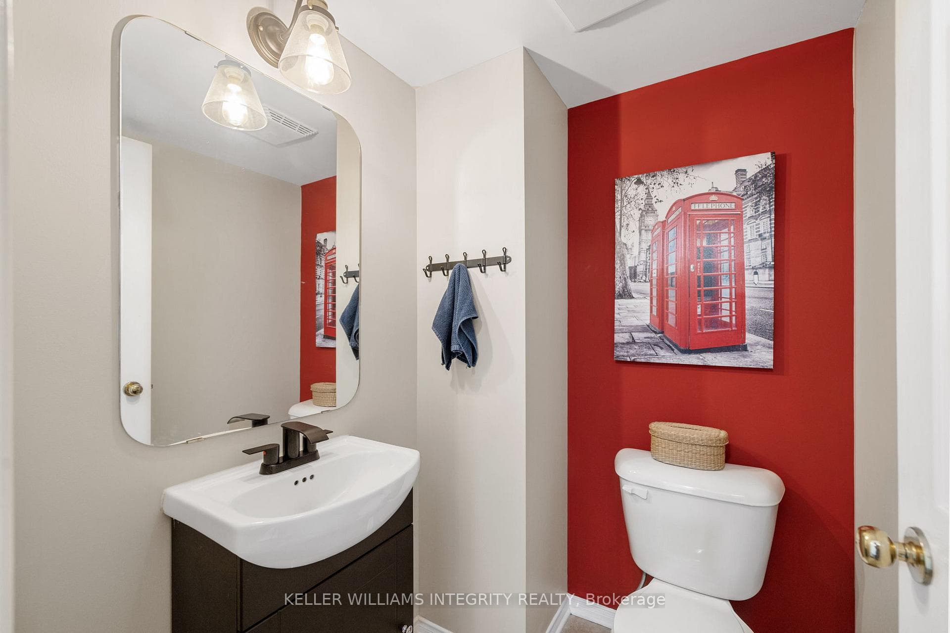 Main level powder room