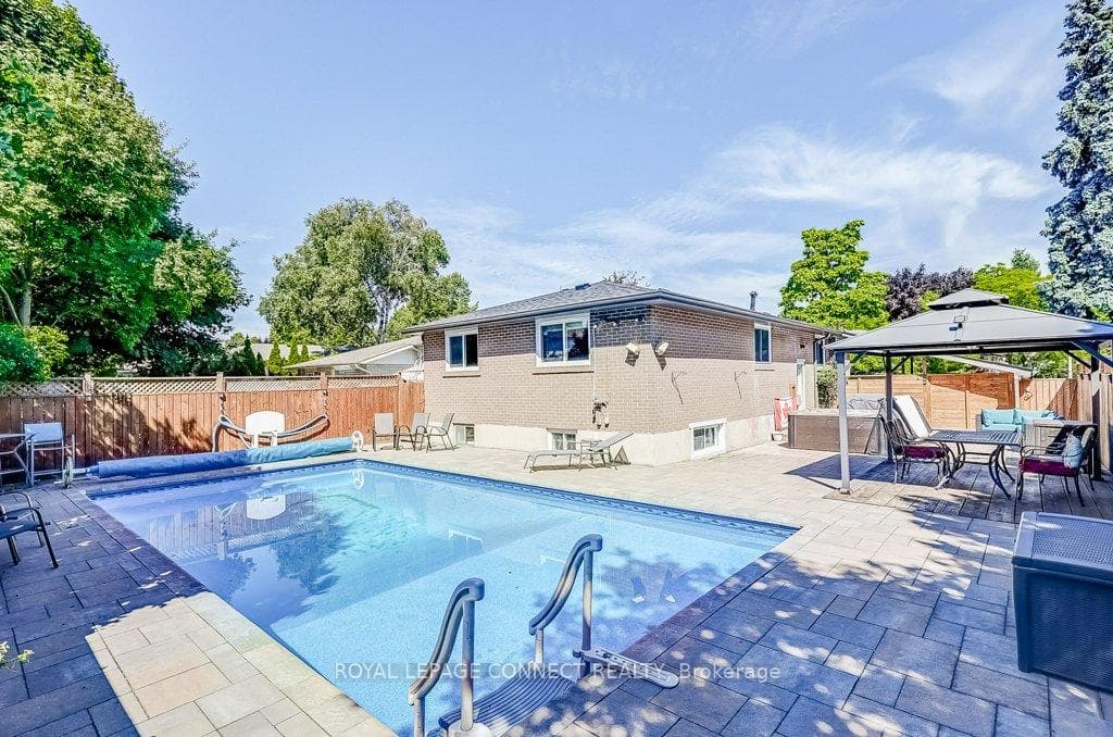 with a backyard oasis