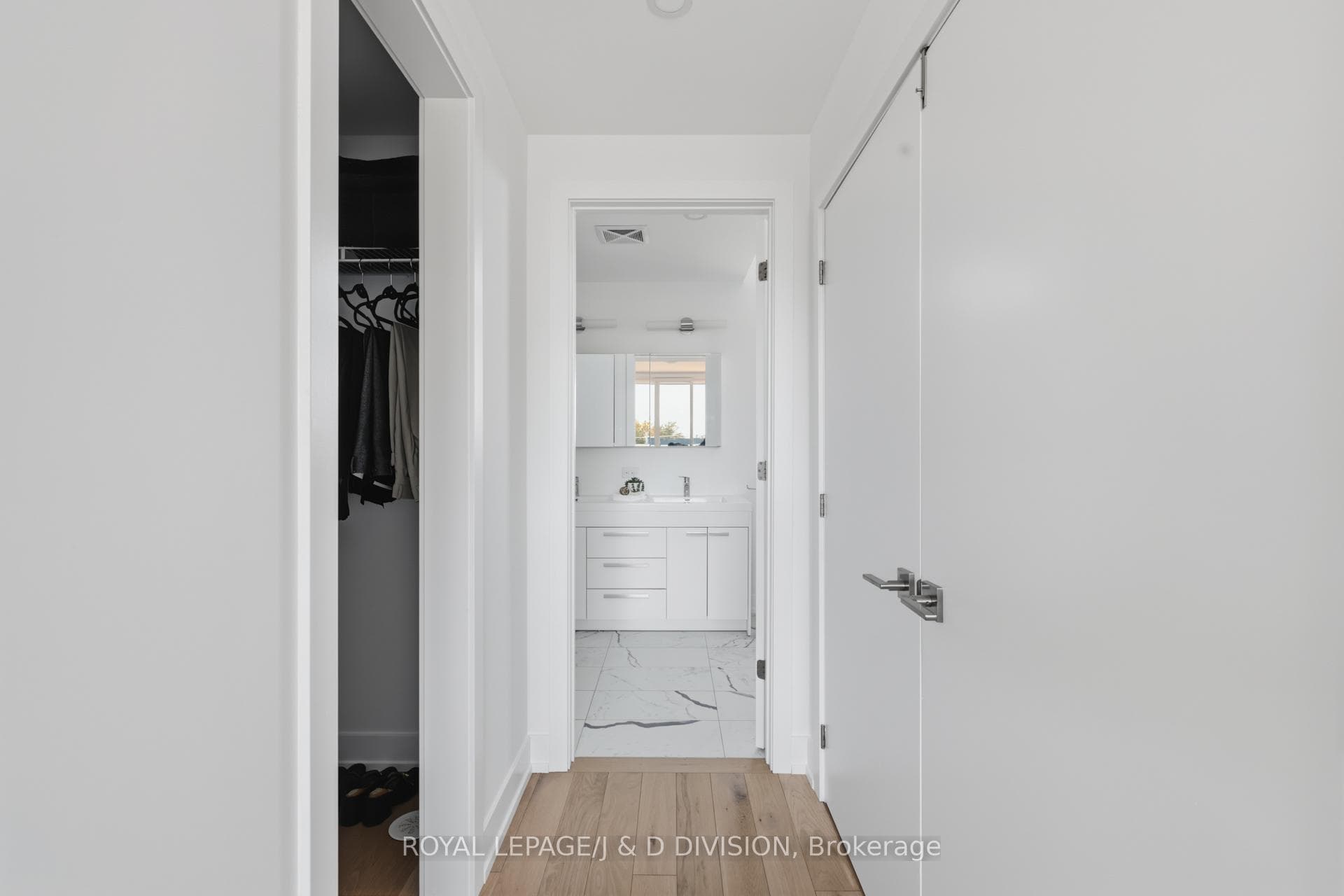 Walk-through to closets and ensuite