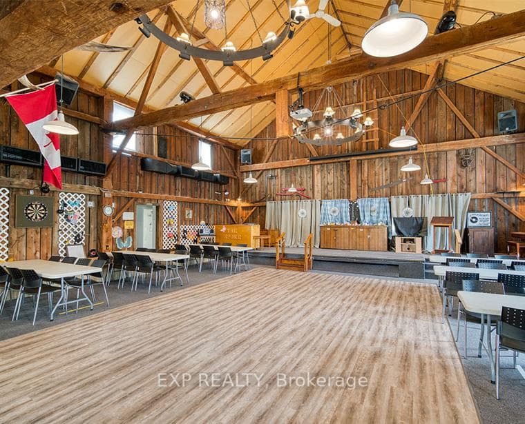 Inside of one of the club houses