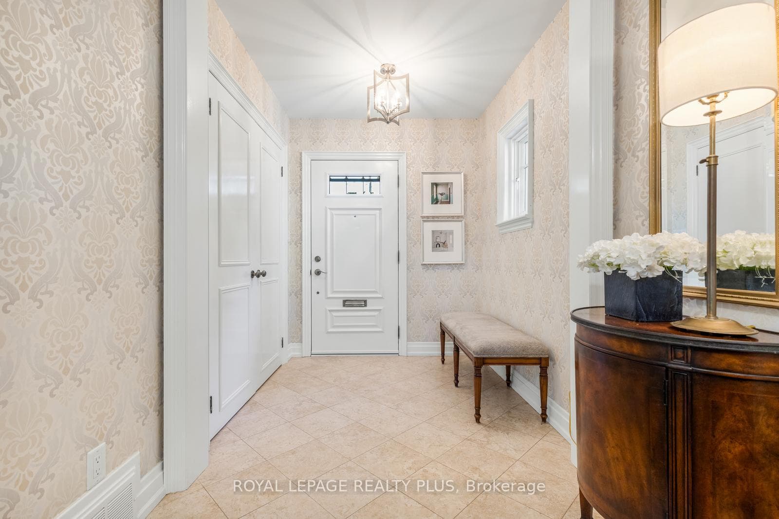 Foyer with double closet