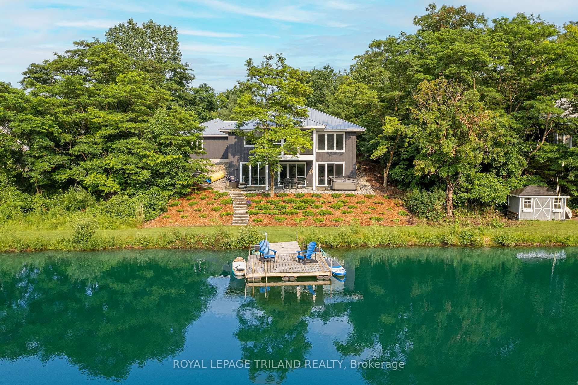 A remarkably private WATERFRONT location.