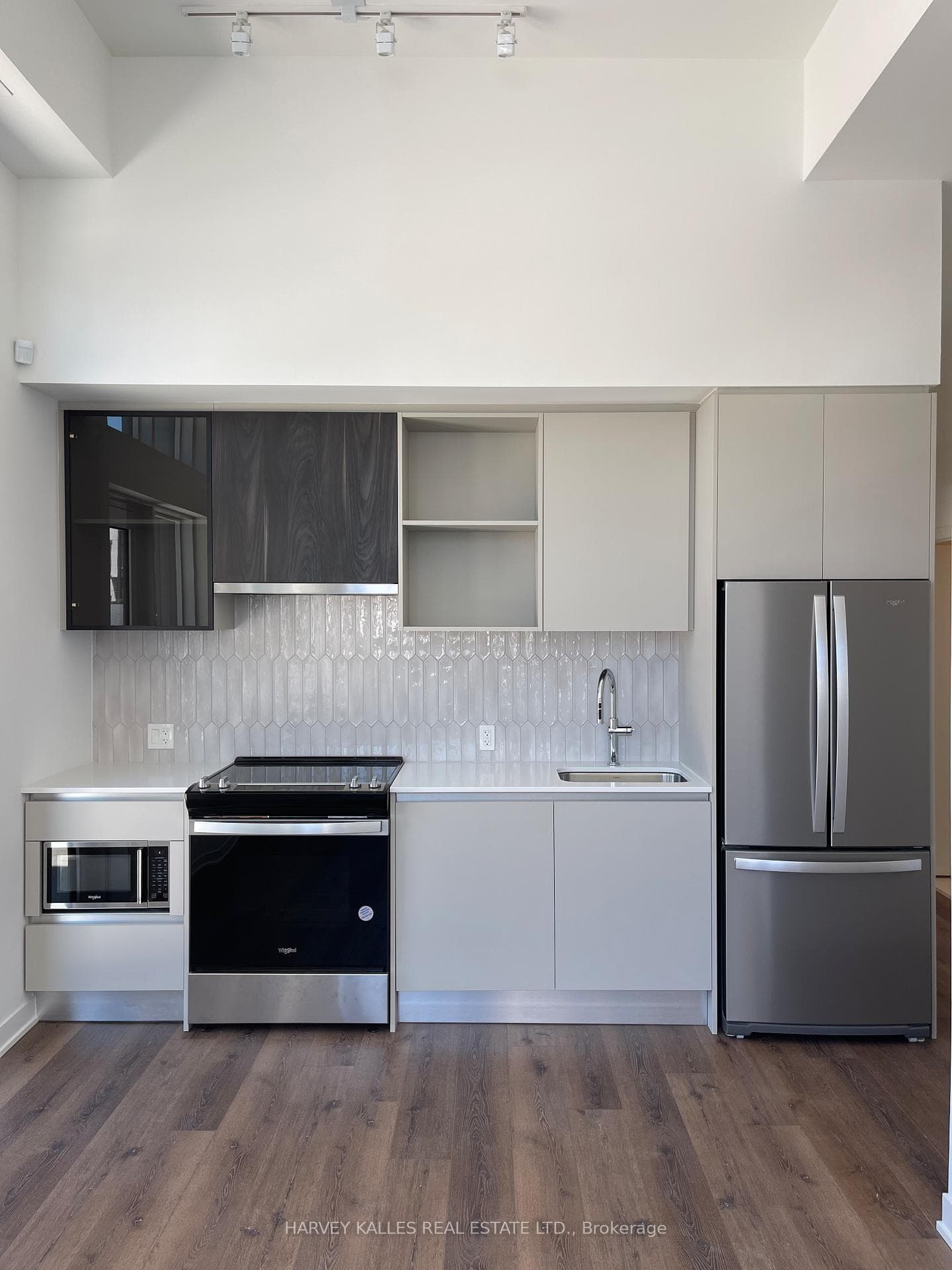 designer kitchen with panel ready dish washer