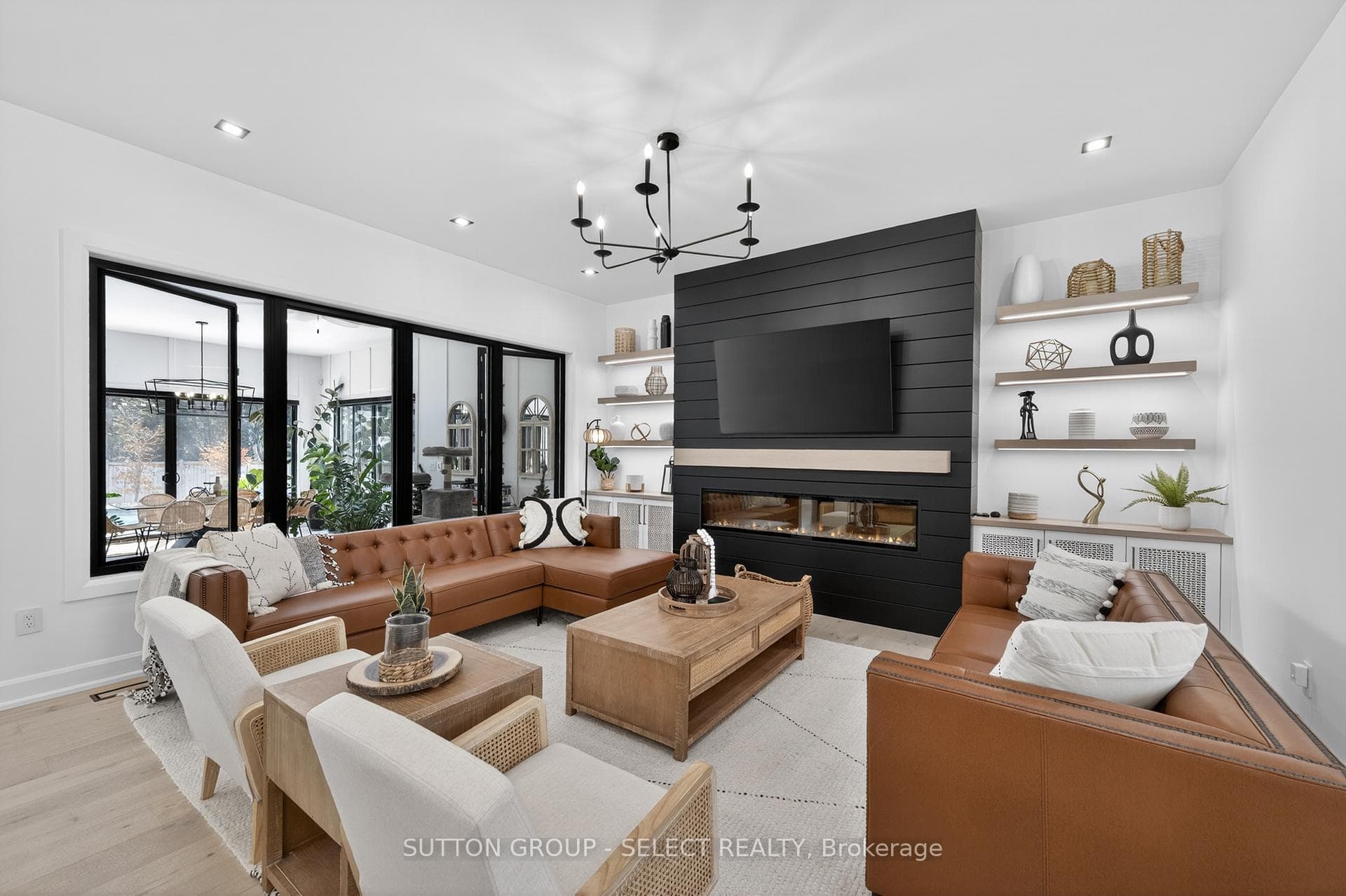 Great room with fireplace