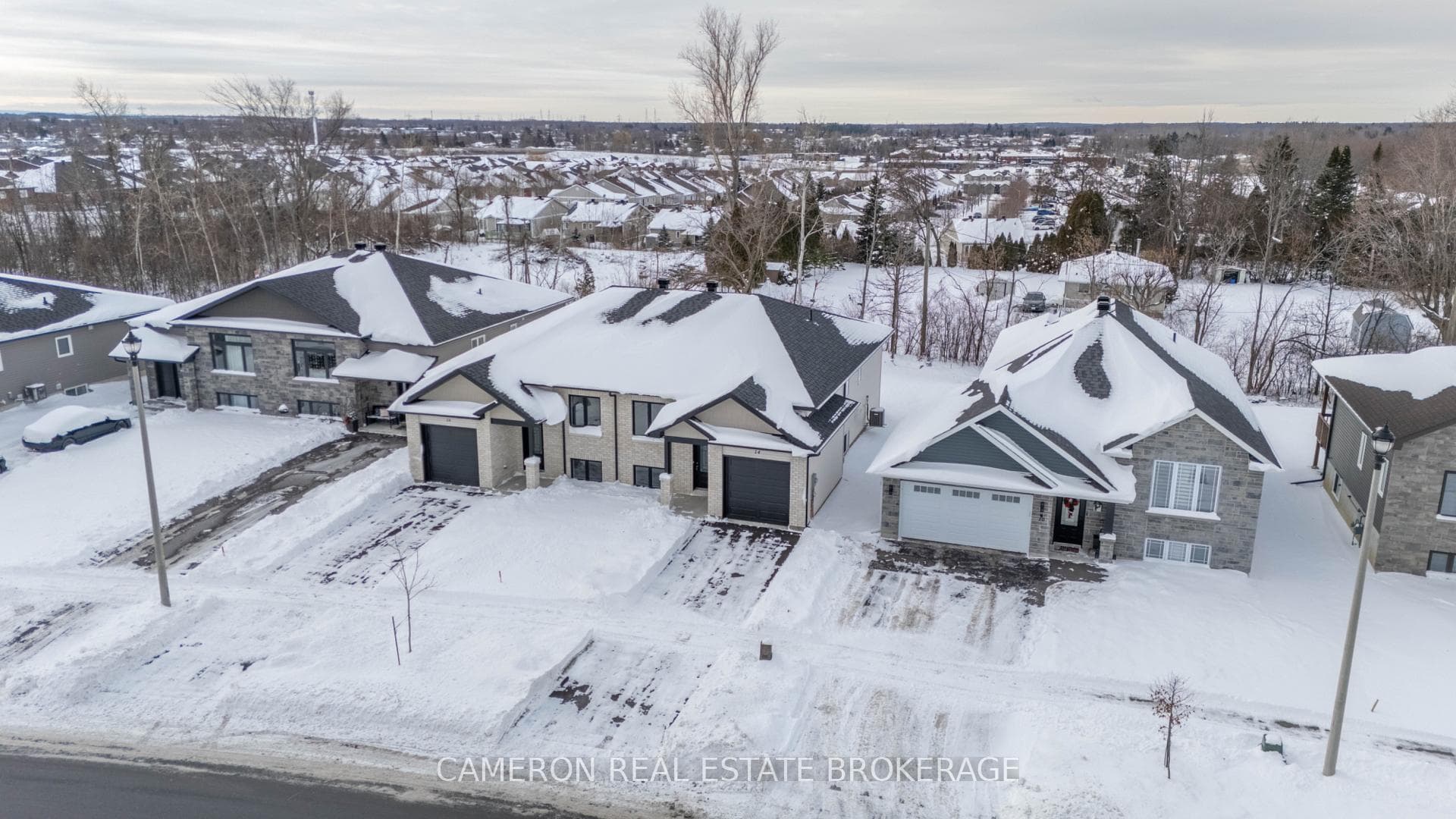 Aerial view of the semi