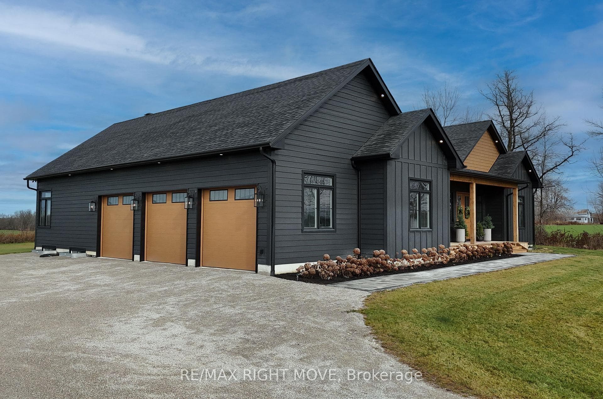 Huge 3 car attached garage