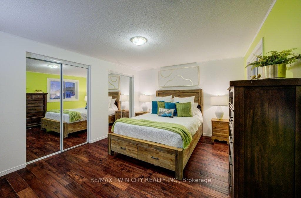 Primary bedroom with double closets