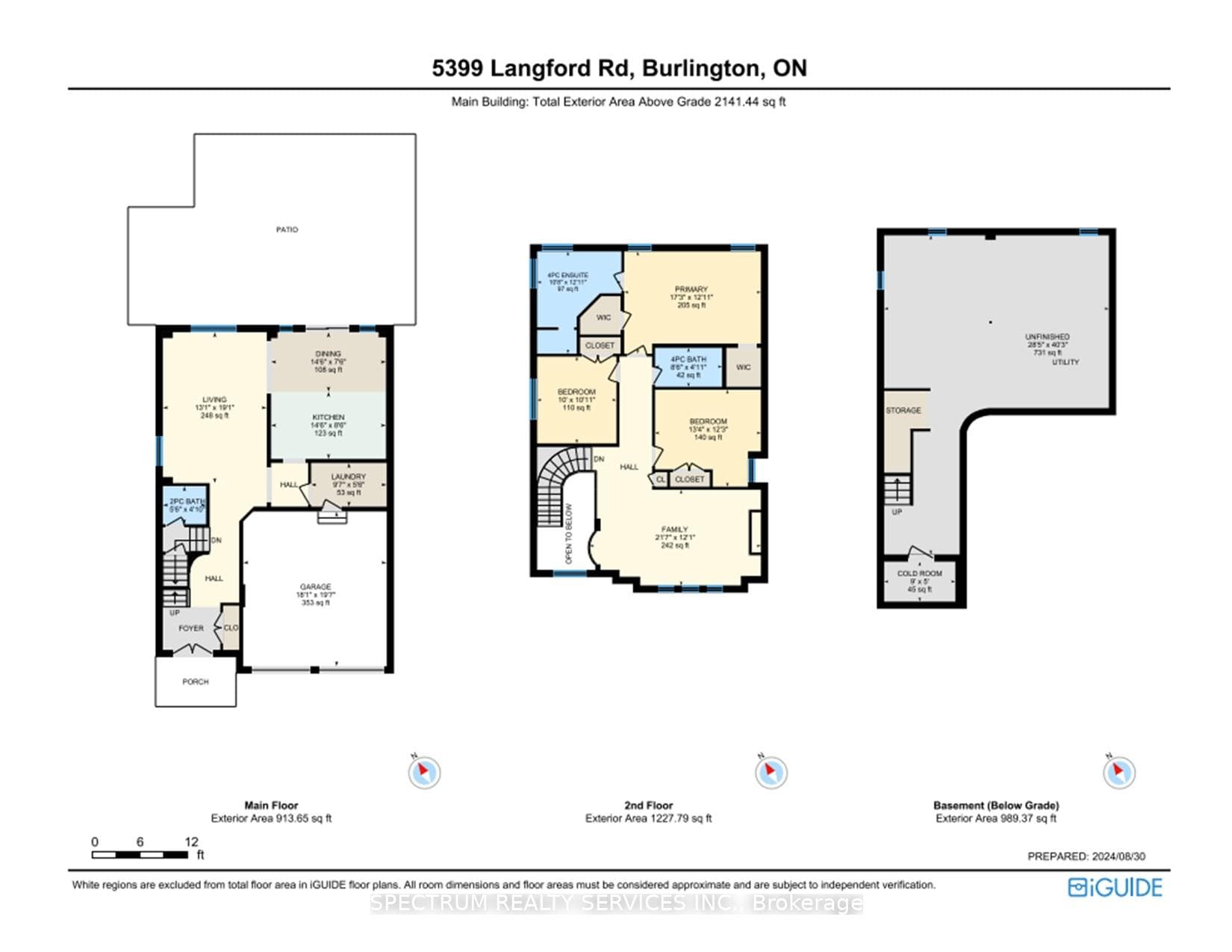 Exterior Area above grade 2,140ft + 990 basement