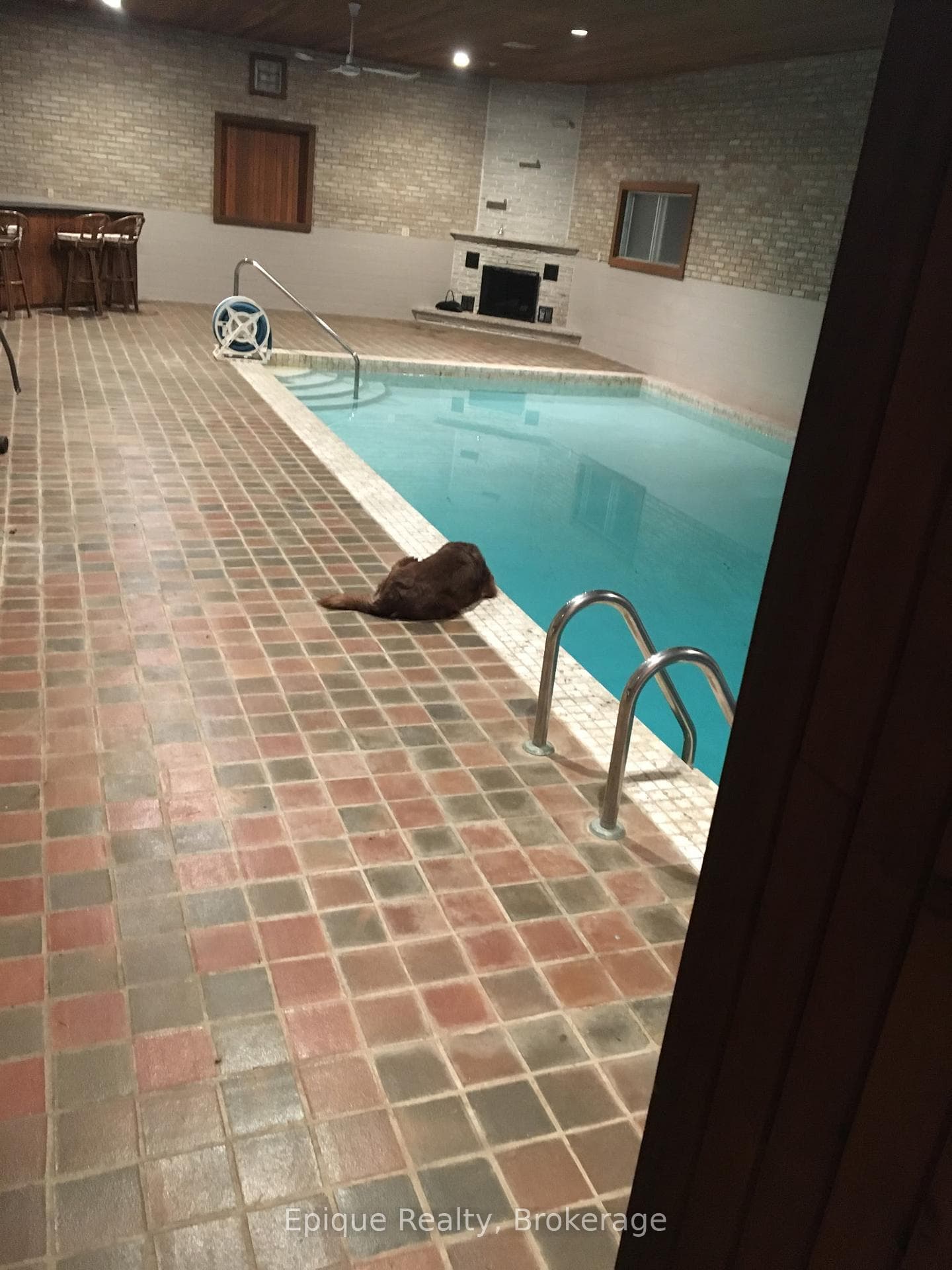 Pool prior to room converted to yoga studio