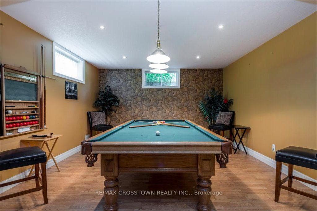 Lower level billiards room