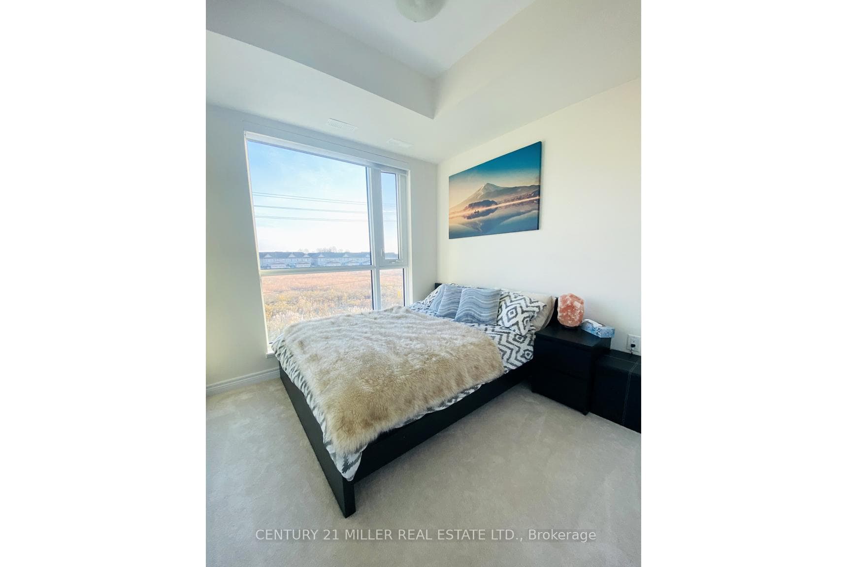 2nd bedroom staged (before condo built across st)