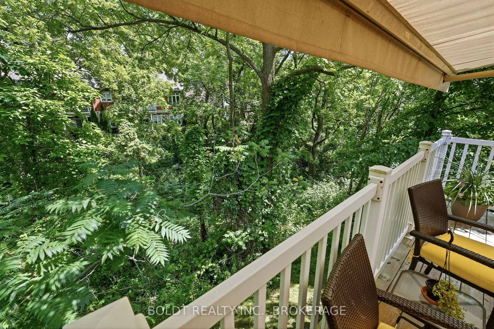 Looking down towards ravine