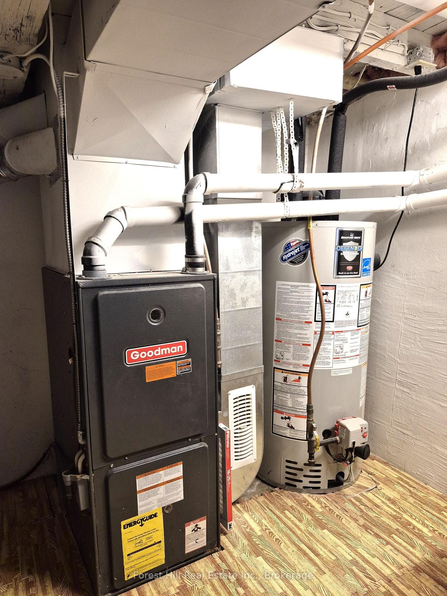 high efficiency gas furnace and hot water tank