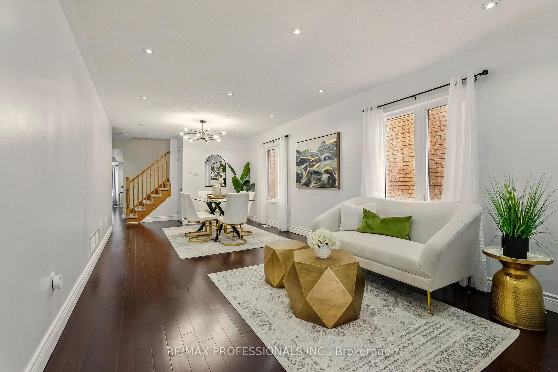 Combined Living Room/Dining Room with Pot Lights