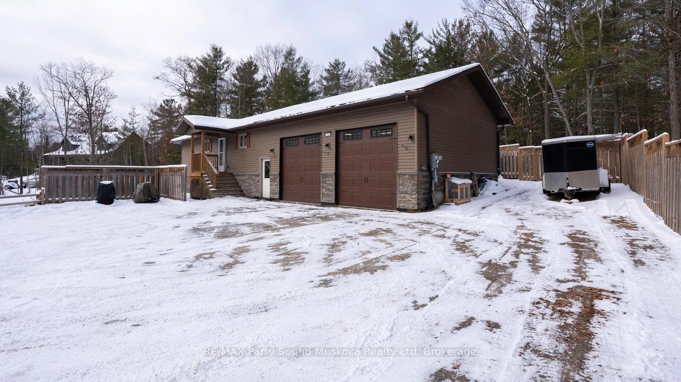 Attached oversized garage