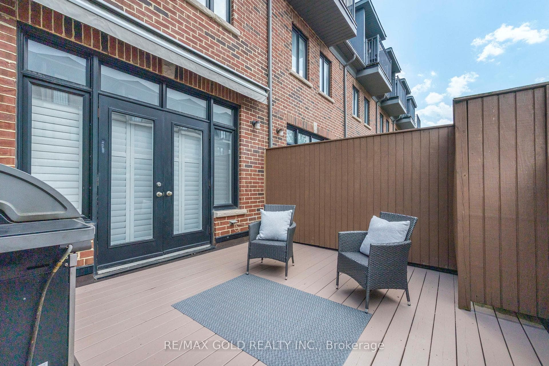 Freshly Painted Patio Leading From Kitchen