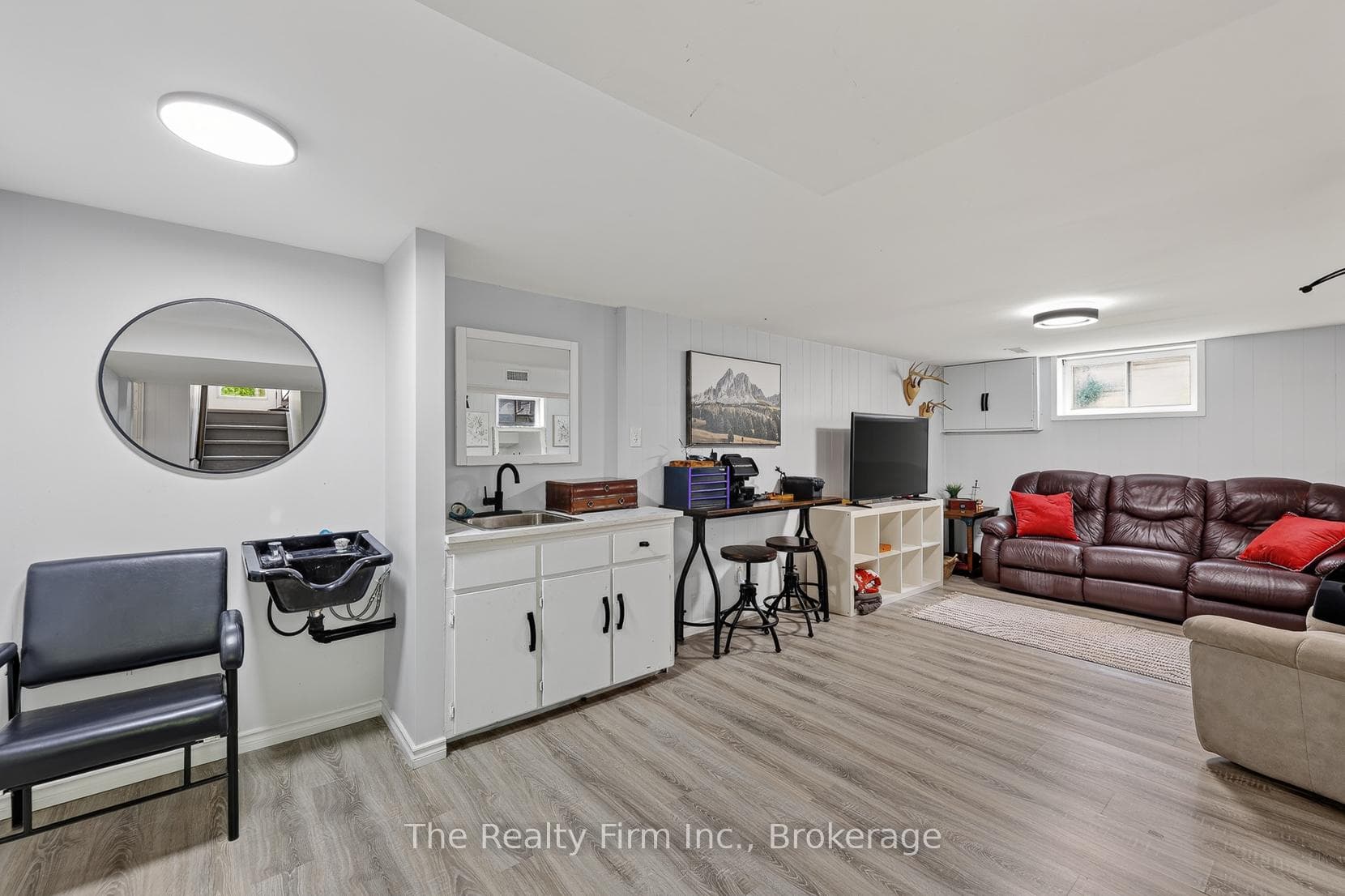 Basement rec room
