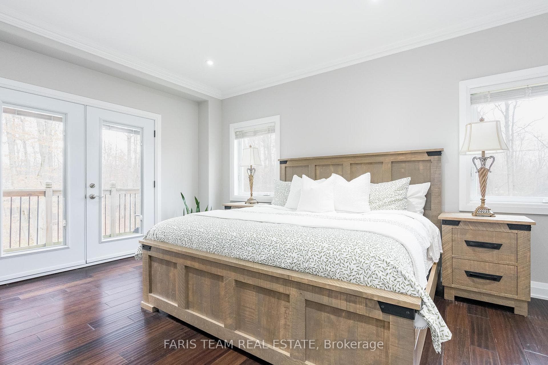 Walk-in closet, ensuite, and walkout to the deck