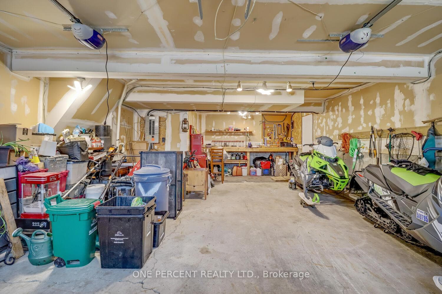 2 car garage + workbench