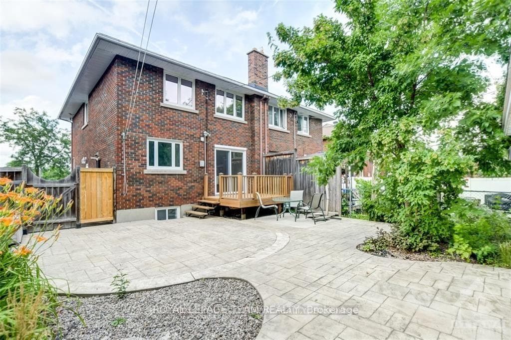 Spacious and private backyard